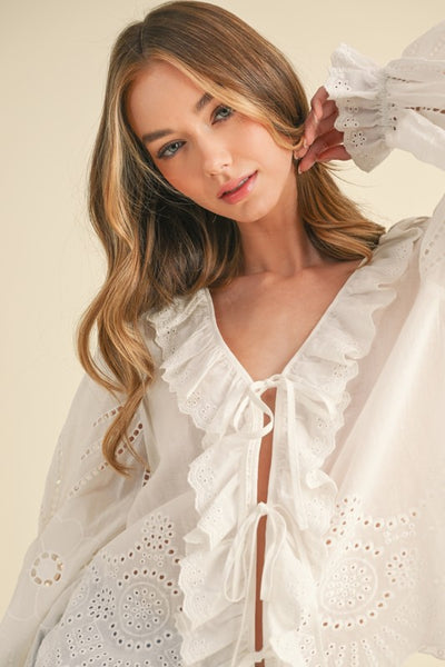 Chloe Eyelet Boho Blouse