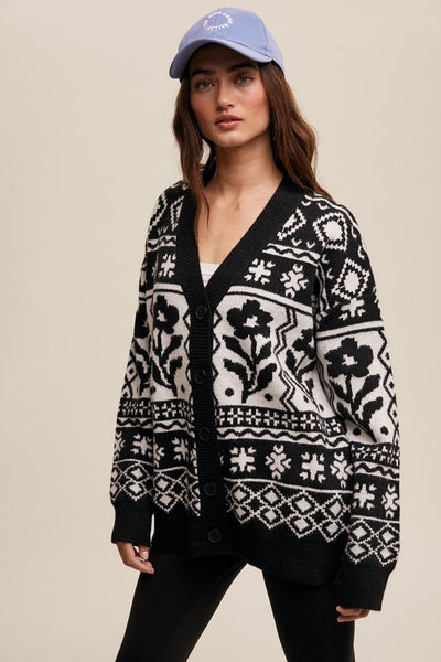 Poppi Floral Aztec Cardi