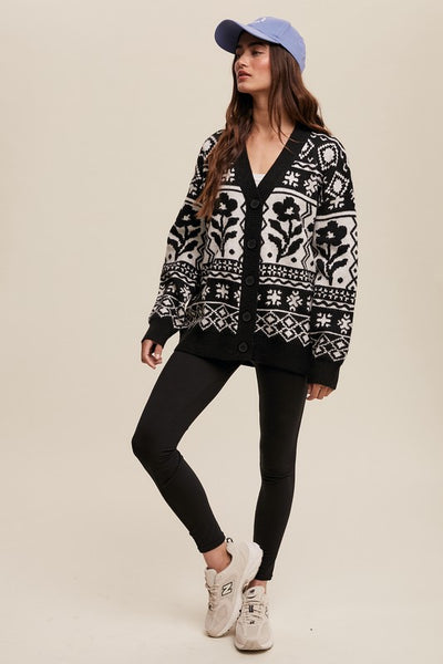 Poppi Floral Aztec Cardi