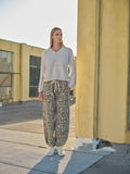 Britt Denim Leopard Joggers