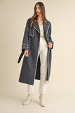 Presale - Samantha Lace Trim Trench