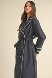 Presale - Samantha Lace Trim Trench