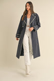 Presale - Samantha Lace Trim Trench