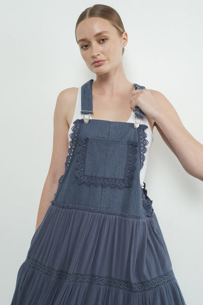 Lola Overall Dress Lace Detail