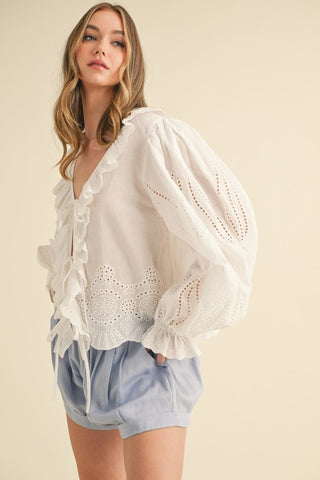 Chloe Eyelet Boho Blouse