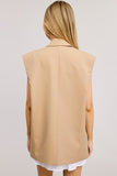 Serafina (Camel) Oversized Blazer Vest