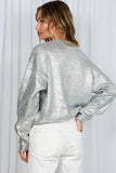 Celeste (Silver) Metallic Sweater