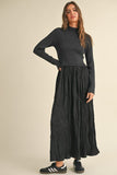 Willow (Black) Mix Media Maxi