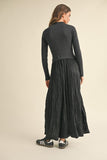 Willow (Black) Mix Media Maxi