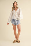 Chloe Eyelet Boho Blouse